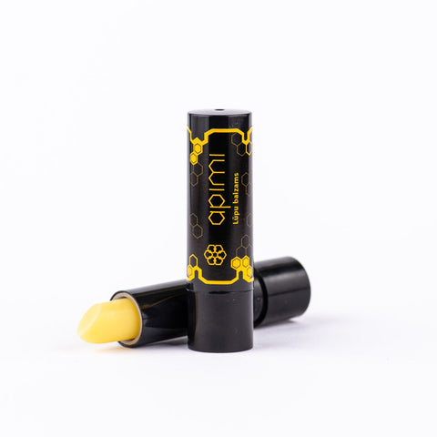 apimi, lip balm, yellow, black packaging, 5 ml